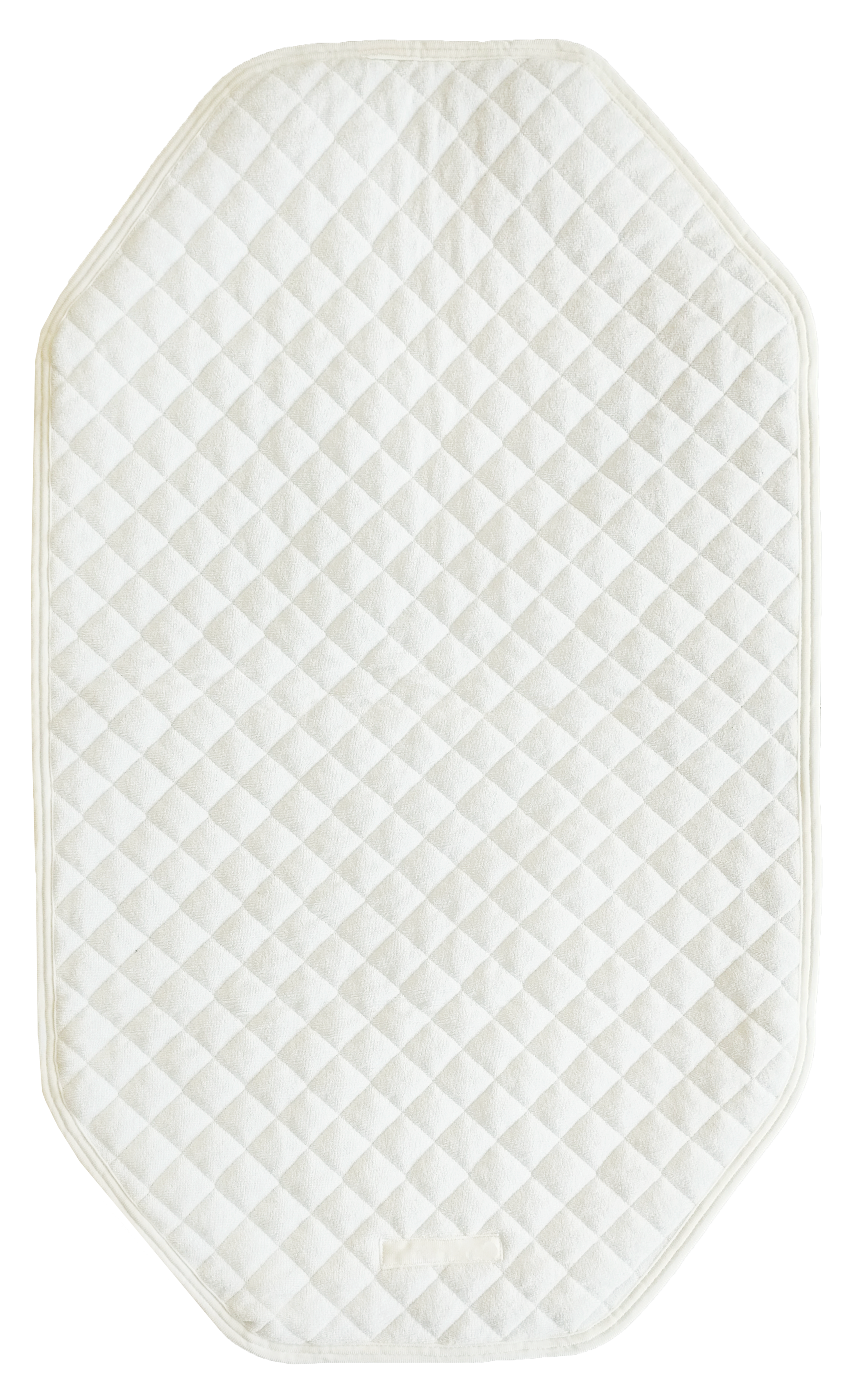 コットカバー パイル キルトタイプ 綿100％ 四隅ゴム付き お昼寝コット用キルトパッド 101×60／134×60／150×60cm スタンダード ミディアム ロング アイボリー コットン素材 洗濯OK 幼稚園 保育園 簡易ベッド用 裏メッシュ キルティングカバー 午睡コット 寝汗対策に◎ ネームタグ付き