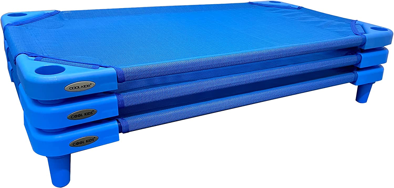 お昼寝コット ミディアムサイズ スタッキング式 COOL KIDS｜お昼寝 コット お昼寝コット ベビー コット 保育園 コット 子供 ベッド コット ミディアムサイズ スタッキング式  午睡コット 保育園 お昼寝保育 おひるねコット 132×58.4×15.2cm 簡易ベッド ベビーベッド おひるね保育 省スペース