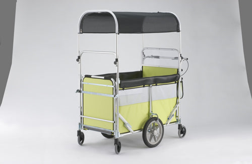 お散歩カート 五十畑工業 多人数用カート ロングライトバス用 黒メッシュ日除け帆 お散歩 おでかけ 幼稚園 保育園 サンシェード 紫外線対策 熱中症 夏※本体は別売り