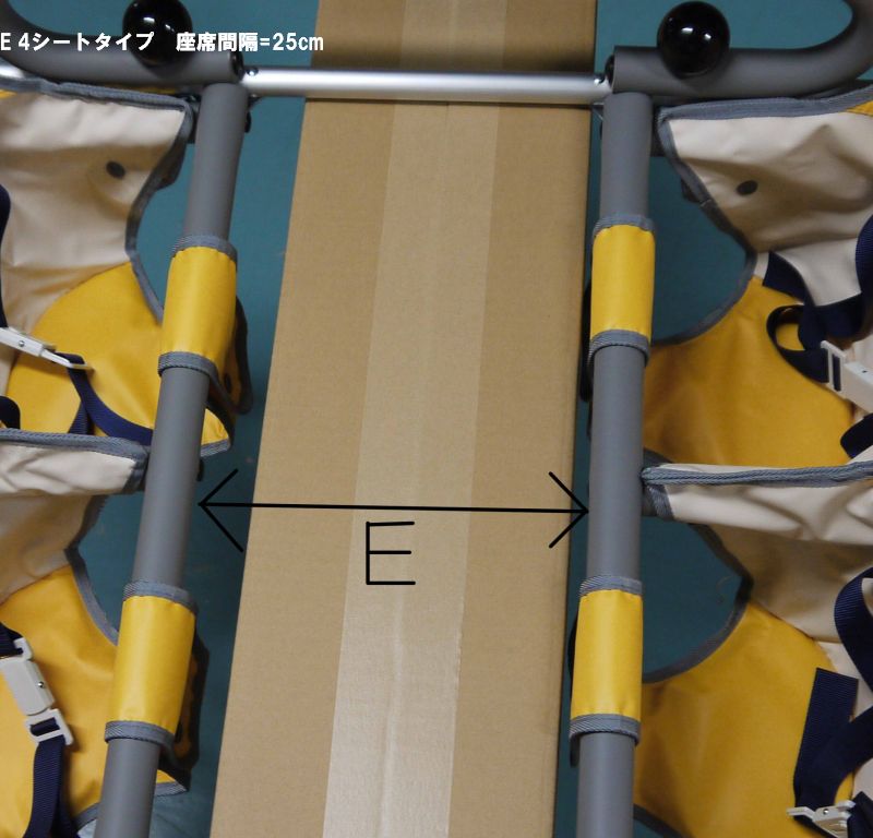 お散歩カート 五十畑工業 多人数用ベビーカート スワニーSS 6人乗りタイプ 避難車 保育園 託児所 大型ベビーカー 施設向け 日本製《ノーパンクタイヤ標準装備》