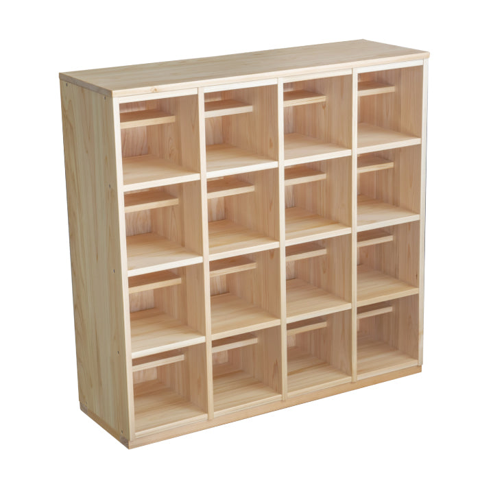 屋外用無垢ヒノキの靴箱 16名用　セミオーダー家具　1mm単位でオーダーできる　法人様専用