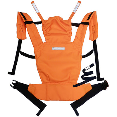 ベビー 避難用抱っこひも 避難くん 対面抱っこ・おんぶ用 1人抱きウェストベルトキャリー 防災グッズ ホイッスル付き 赤ちゃん 乳児 幼児 園児 保育士 オレンジ ネイビー 持ち運び コンパクト たためる 地震対策 水害 災害 防炎 非常時 緊急時 日本製 保育園 子ども園
