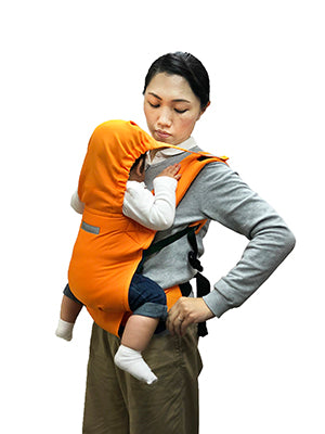 ベビー 避難用抱っこひも 避難くん 対面抱っこ・おんぶ用 1人抱きウェストベルトキャリー 防災グッズ ホイッスル付き 赤ちゃん 乳児 幼児 園児 保育士 オレンジ ネイビー 持ち運び コンパクト たためる 地震対策 水害 災害 防炎 非常時 緊急時 日本製 保育園 子ども園