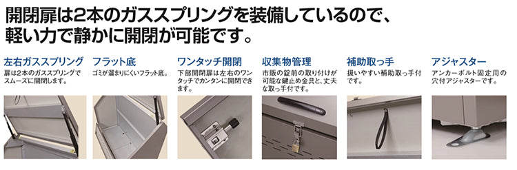 トラッシュステーション　Ｓ＃１０００｜業務用 受注生産品 ゴミ箱 ごみ 大型 1000L キャスター付 蓋つき 排水栓付 カギ止め金具付 清潔 倉庫 ゴミステーション ゴミ置き場 ゴミ捨て場 集積所 リサイクル 環境 保育園 幼稚園 保育所 子ども園