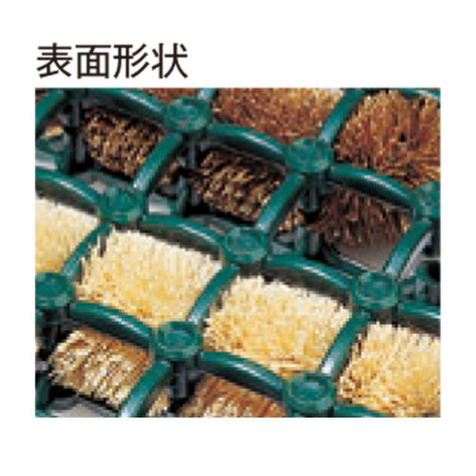 テラマット　ダイヤ ４５０×７５０｜業務用 法人向け販売商品 玄関マット 砂落とし 砂利 雪 ドアマット 出入り口 樹脂枠 屋外用 グリーン ブラウン 緑 茶色 保育園 幼稚園 保育所 子ども園