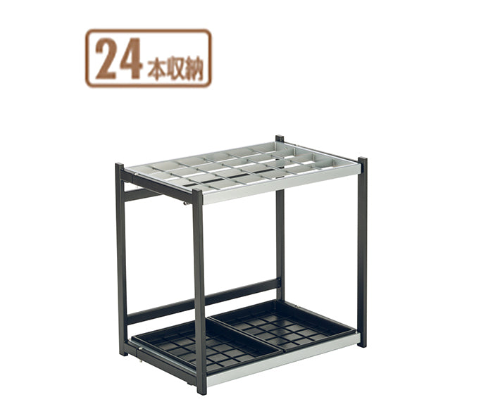 折りたたみ式傘立　Ａ型２４ ２４本立｜業務用 法人向け販売商品 受注生産品 傘立て 傘入れ かさ カサ 折り畳み式 スチール製 スタンド 大容量 大型 大きい 学校 保育園 幼稚園 保育所 子ども園 公共施設 ロビー 受付 玄関