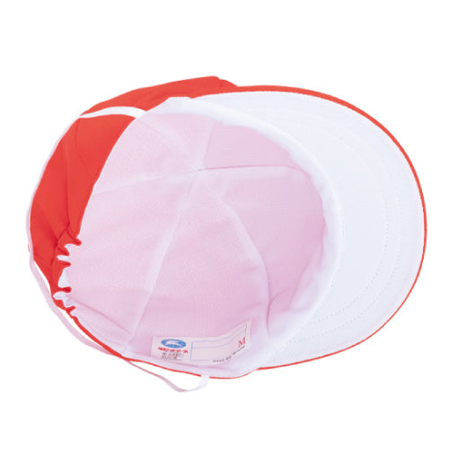 赤白帽 赤白帽子 鹿の子ニット 紅白体操帽子 六方型 アゴゴム付 |#20| UVカット加工 M L LL ネームタグあり 赤白帽子 小学校 赤白帽 LL 赤白帽 小学校 ベビー 赤白帽 赤白帽 ラビットアース UDK 幼稚園 保育園 小学 中学 体育 運動会 宇高 |2点までメール便可