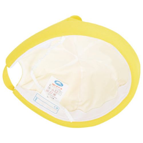 カラー帽子 保育園 |N#1400|ニット耳付きロール アゴゴム付き UVカット加工 乳児幼児用 カラー帽子 46〜51cm 黄 黄緑 青 ピンク マジックテープ ハット 体操帽 ネームタグあり かわいい くま耳 幼稚園 保育園 体育 運動 お散歩 子ども お遊戯 UDK ラビットアース 宇高