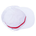 Gallery viewerに画像を読み込む, 体操帽子 縁 体操帽 ツイル両面 体操帽子 六方型 アゴゴム付き 白裏赤線 |A#12-G| 体育帽子 スクールキャップ  S・M・L・LL・3L ネームタグ付き キッズ 園児 保育園 小学生 中学生 学校用 体育 子ども 耐久性  UDK ラビットアース 宇高 うだか |2点までメール便可
