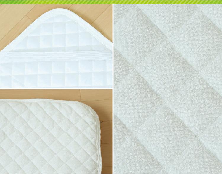 ベビー 敷きパッド ふんわり パイル キルトパッド 70×120cm ベビーサイズ  キルトパッド 60×90cm ミニベビーサイズ  吸湿速乾 敷きパッド 綿100％ 洗える 洗濯可 汚れ防止 ベビーパッド キルト敷きパッド 赤ちゃん 出産準備 保育園 新生児 汗取りパッド 四隅ゴム